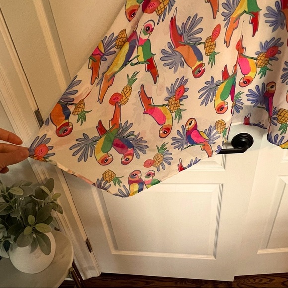 H&M Tropical Kids Dress with Colorful Bird Print Girls Size 10 - Picture 8 of 10